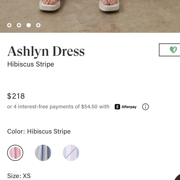 Rails Ashlyn midi Dress in Hibiscus Stripe smocked pastel summer XS linen blend - Picture 4 of 9